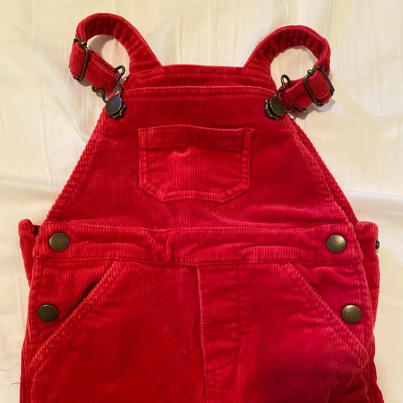 Hanna Andersson red corduroy overalls - Picture 2 of 3